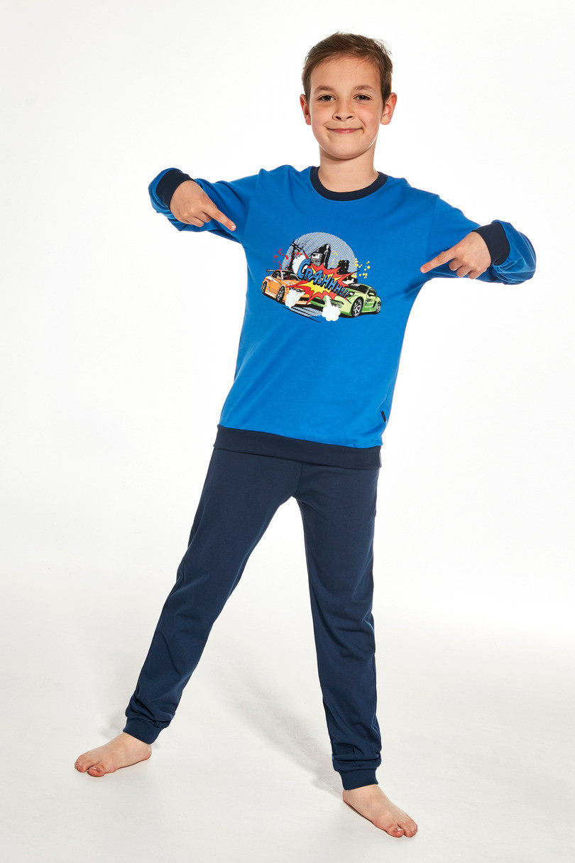 Chlapčenské pyžamo YOUNG BOY DR 267/149 CRASH kobalt 152