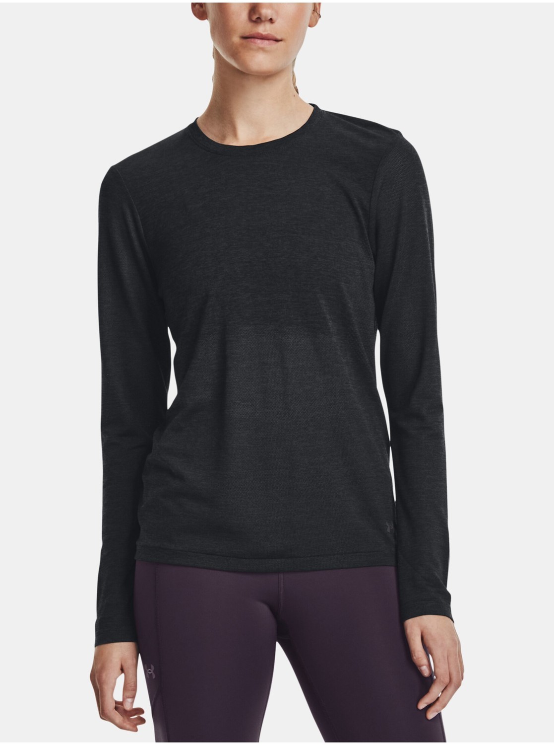 Čierne dámske športové tričko Under Armour UA Seamless Stride LS