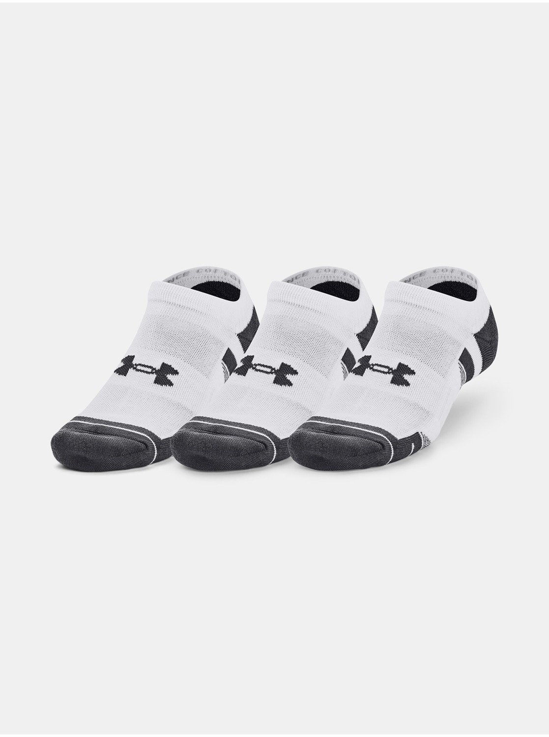 Sada troch párov unisex športových ponožiek v bielej farbe Under Armour UA Performance Cotton 3pk NS
