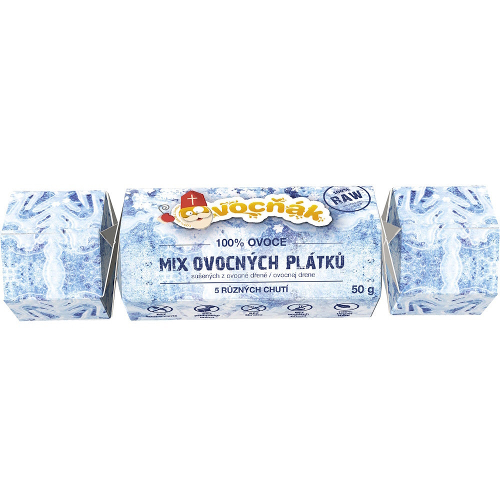 OVOCŇÁK Vianočný cukrík-mix ovocných plátkov 50 g