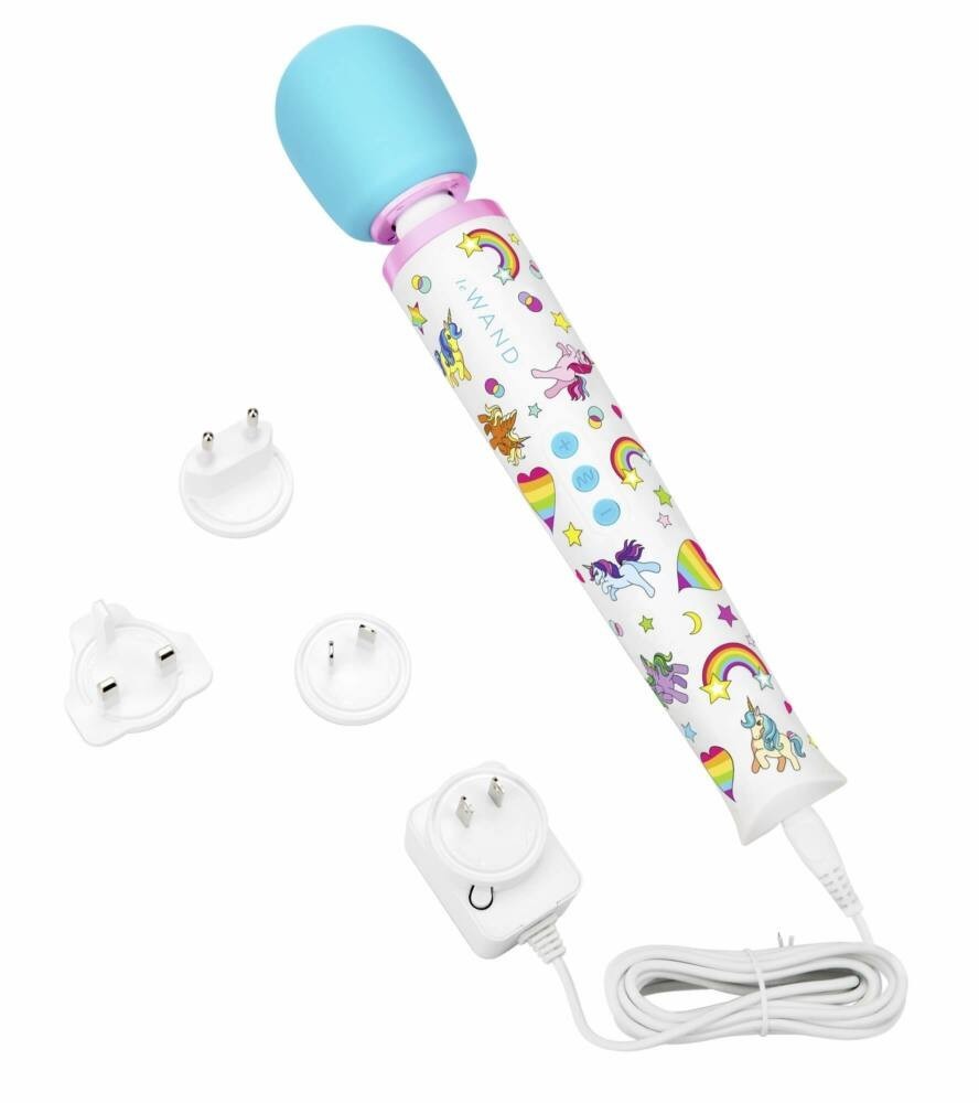 le Wand Unicorn - interchangeable head massager vibrator (rainbow)