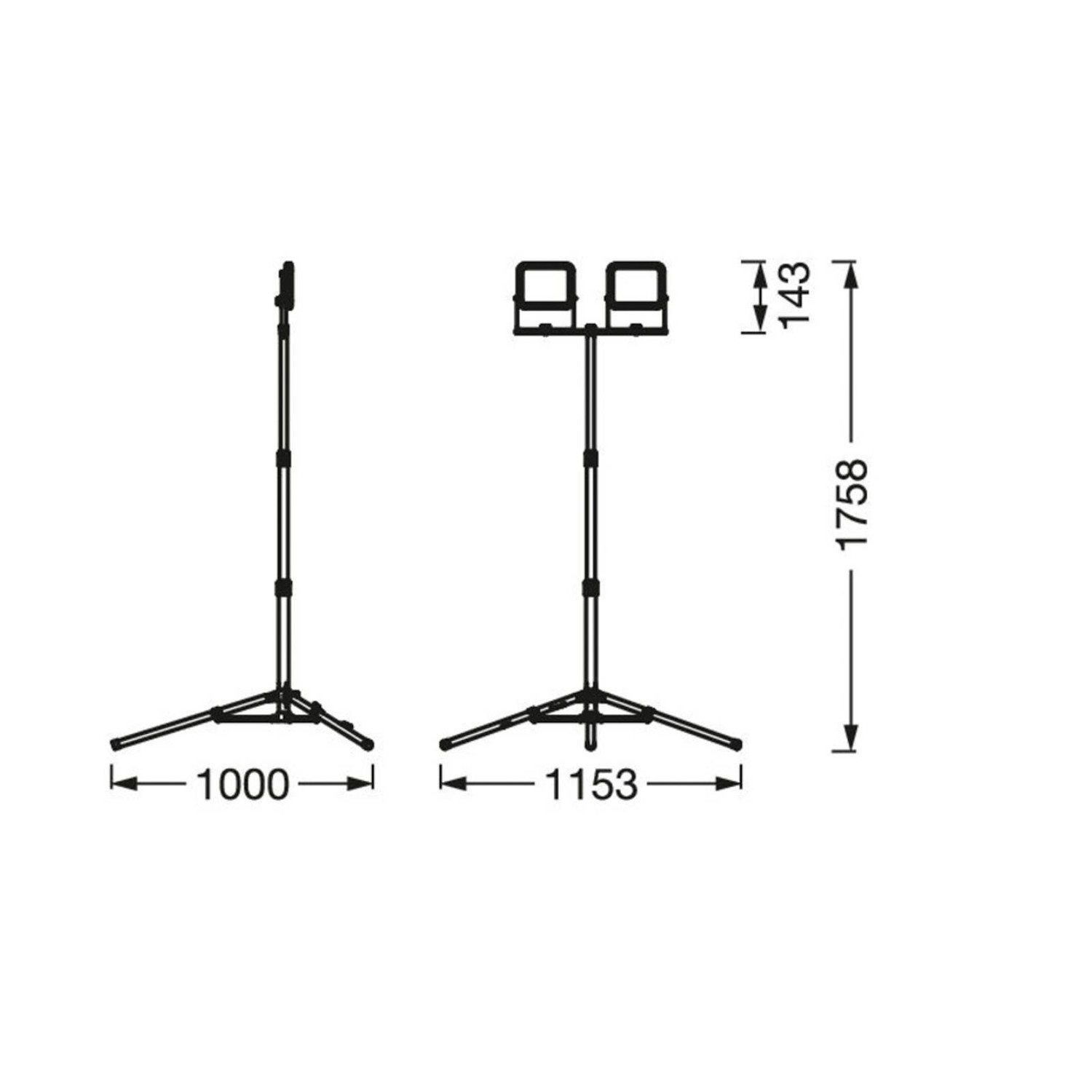 Ledvance LED Worklight Value Tripod 2-pl. 2x10W