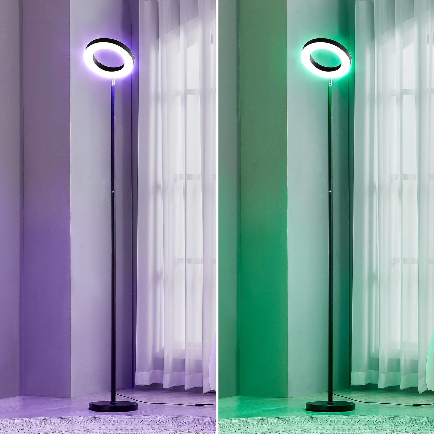 Lindby Cilian stojacia LED lampa Smart RGBW Tuya