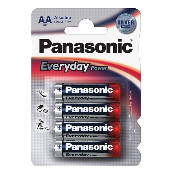 Batérie alkalické AA Panasonic LR6 4ks
