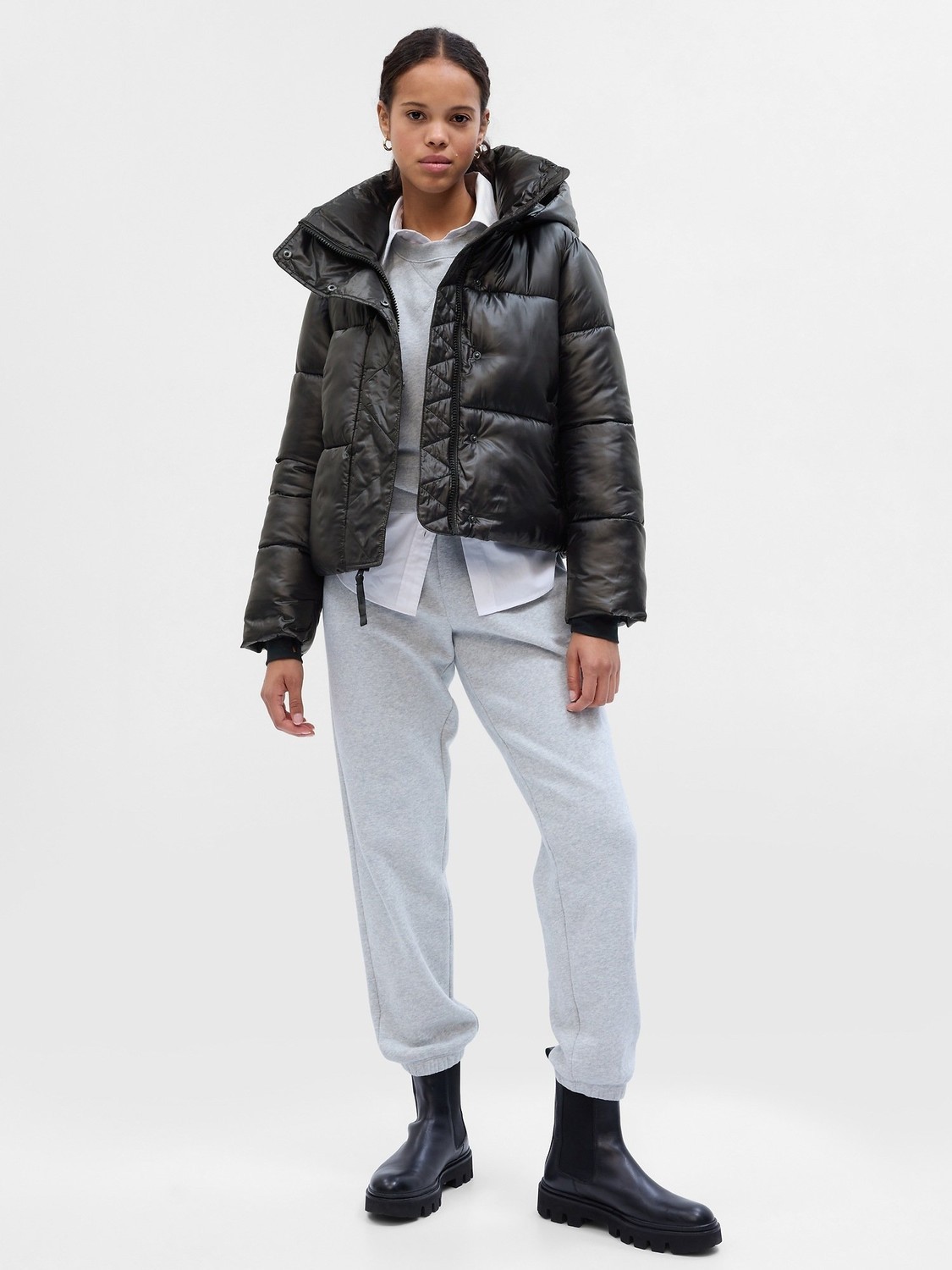 GAP Winter quilted crop jacket - Women
