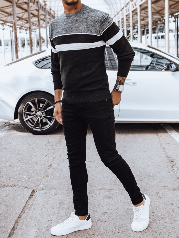 Men's gray-black sweater Dstreet
