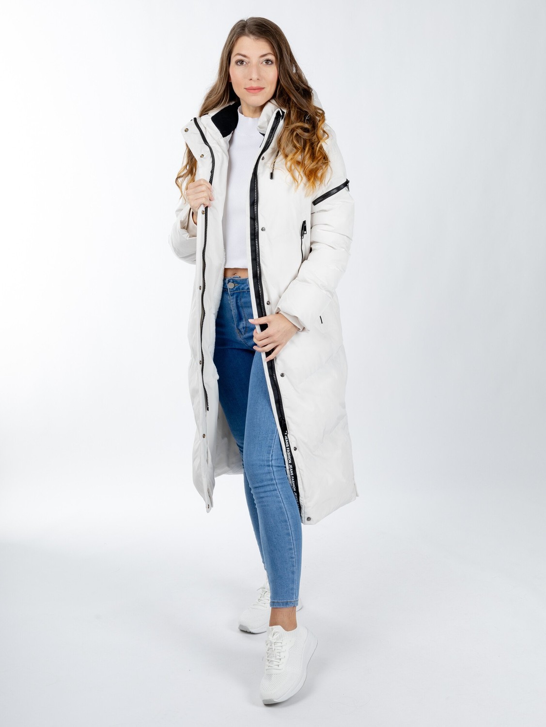 Women's winter jacket GLANO - white