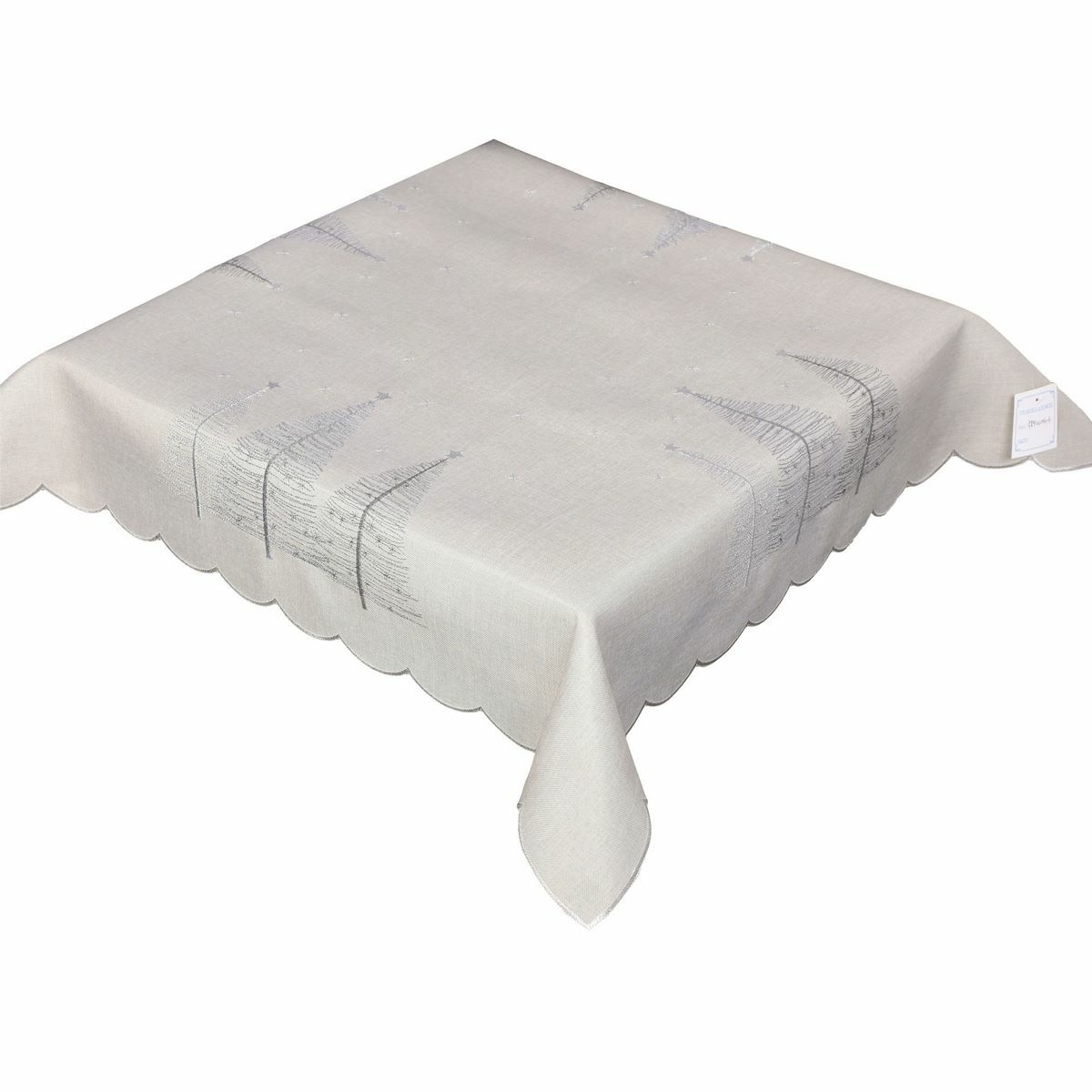 Forbyt Vianočný obrus Stromy sivá, 85 x 85 cm