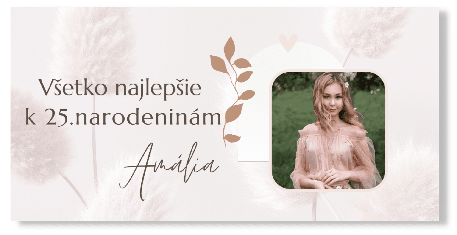 Personal Narodeninový banner s fotkou - Soft Rozmer banner: 130 x 65 cm