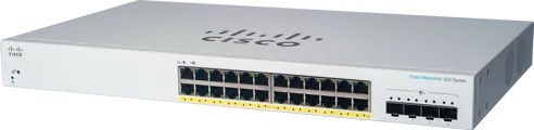 Cisco switch CBS220-24FP-4X, 24xGbE RJ45, 4x10GbE SFP+, PoE+, 382W