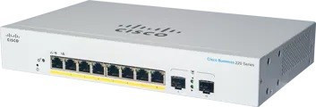 Cisco switch CBS220-8FP-E-2G, 8xGbE RJ45, 2xSFP, fanless, PoE+, 130W