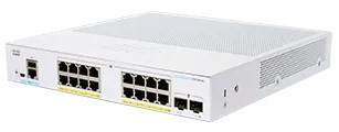 Cisco switch CBS250-16P-2G-UK, 16xGbE RJ45, 2xSFP, fanless, PoE+, 120W - REFRESH