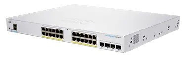 Cisco switch CBS250-24P-4G, 24xGbE RJ45, 4xSFP, fanless, PoE+, 195W - REFRESH