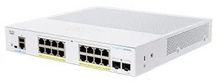 Cisco switch CBS350-16P-E-2G, 16xGbE RJ45, 2xSFP, fanless, PoE+, 120W - REFRESH