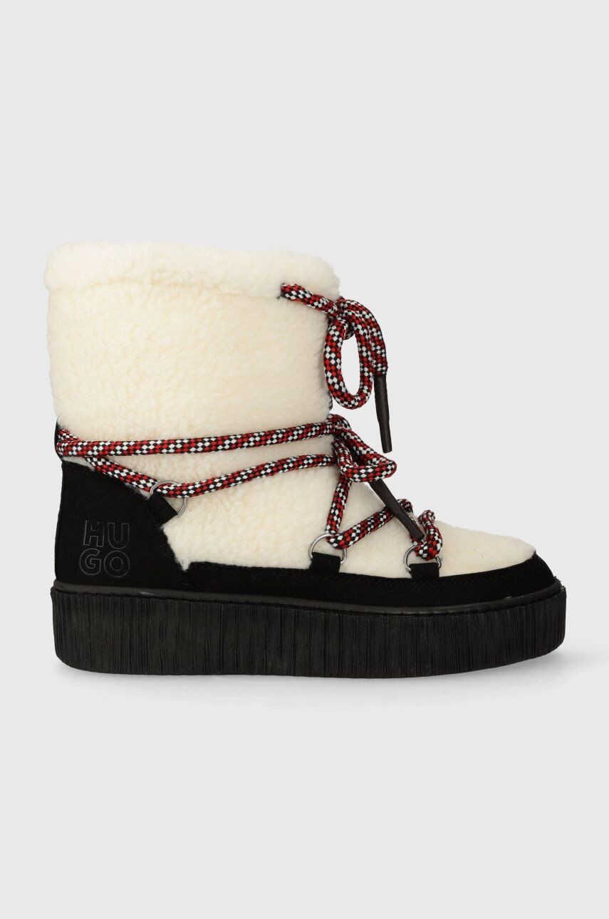 Snehule HUGO Jelissa biela farba, 50504979