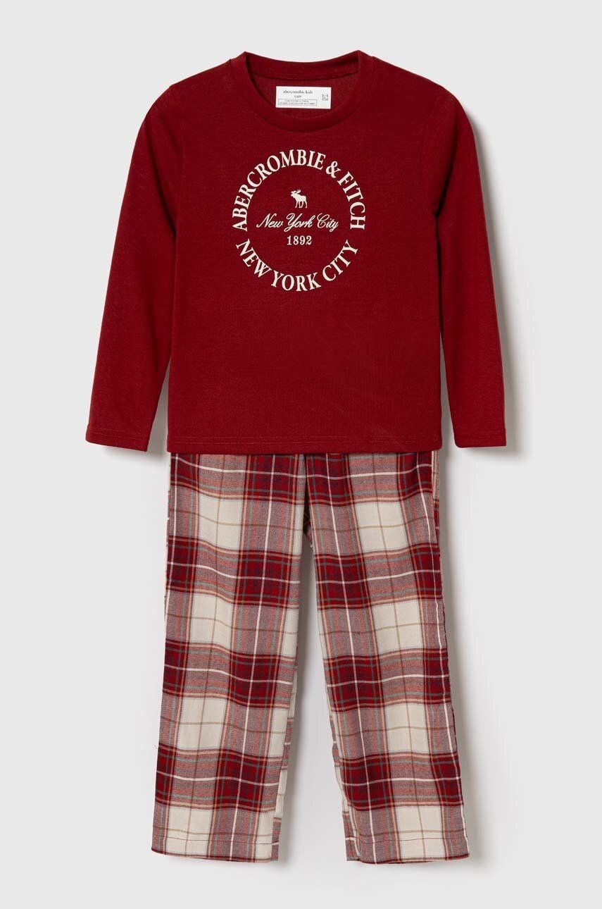 Detské pyžamo Abercrombie & Fitch ružová farba, vzorovaná