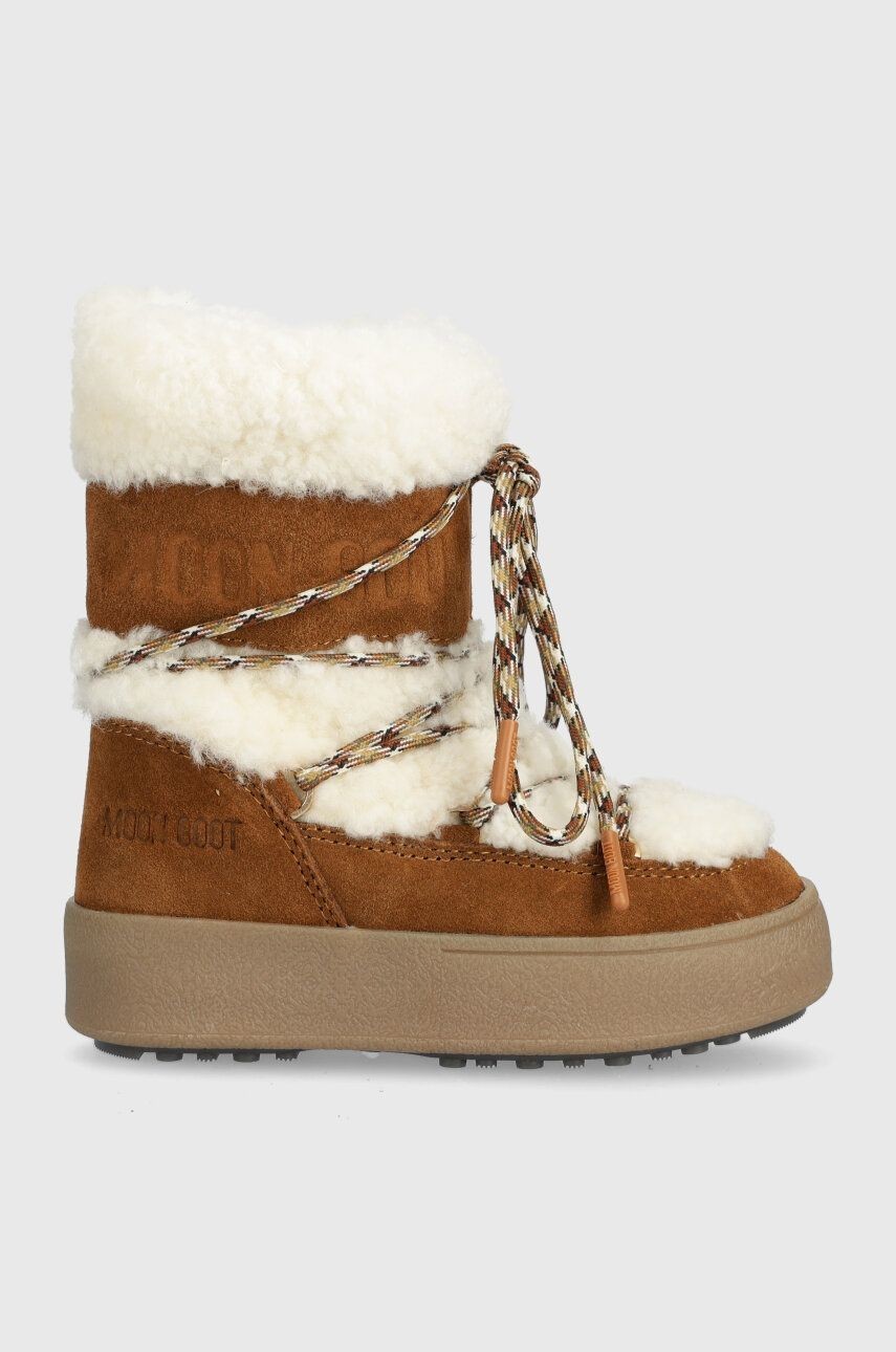 Detské snehule Moon Boot 34300800 MB JTRACK SHEARLING béžová farba