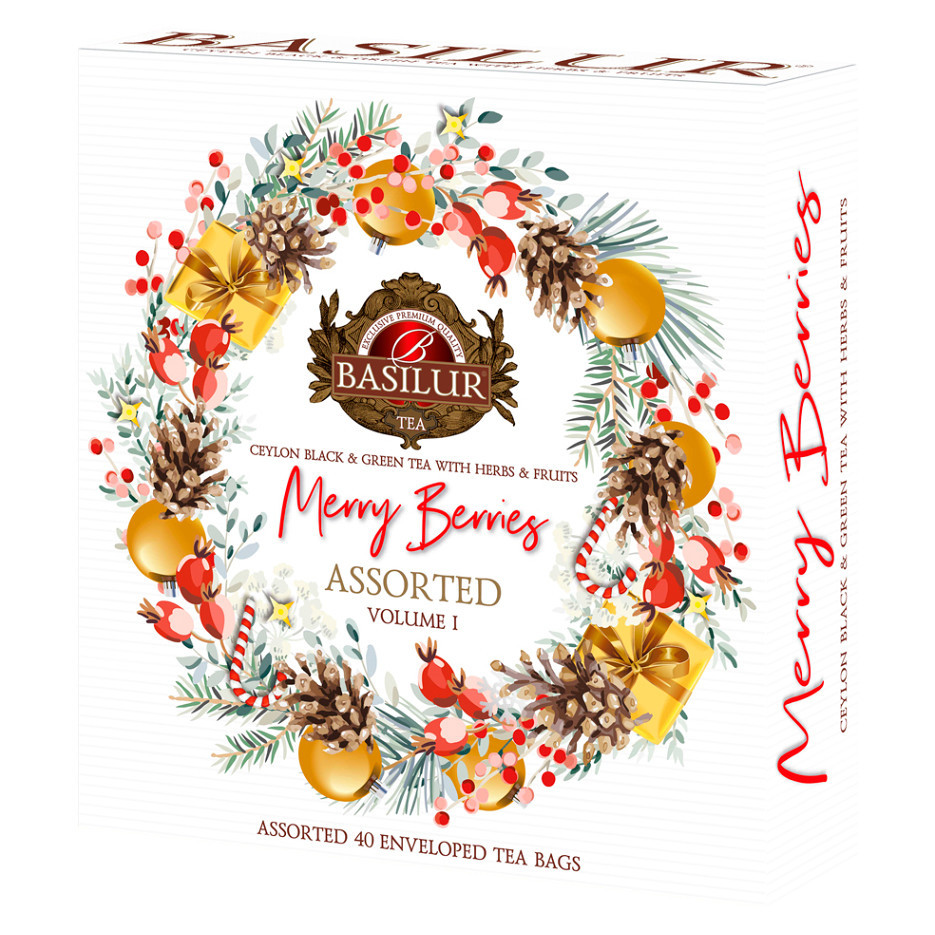 BASILUR Merry berry assorted I. čierne a zelené čaje 40 sáčkov