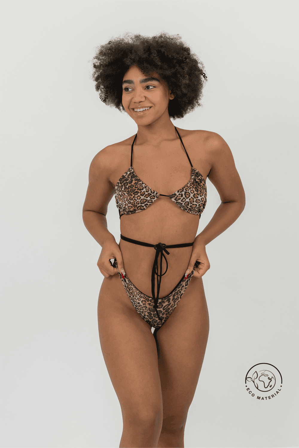 Nebbia Maceió Bikini Top Leopard
