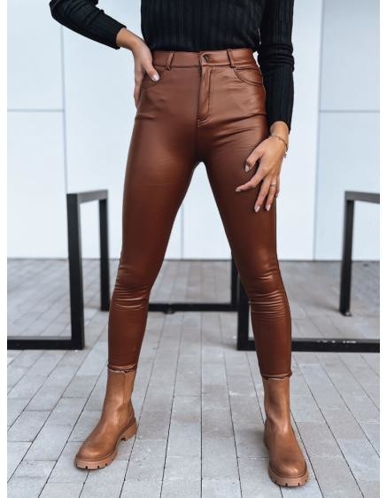 Dámske kožené nohavice TOURMALIN hnedé