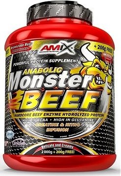 Amix Nutrition Anabolic Monster Beef 90 % Protein, 2200 g, Strawberry-Banana