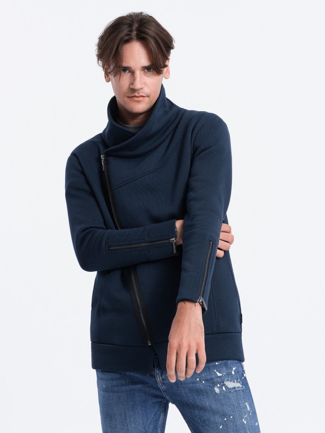 Ombre Men's long hooded sweatshirt PARIS