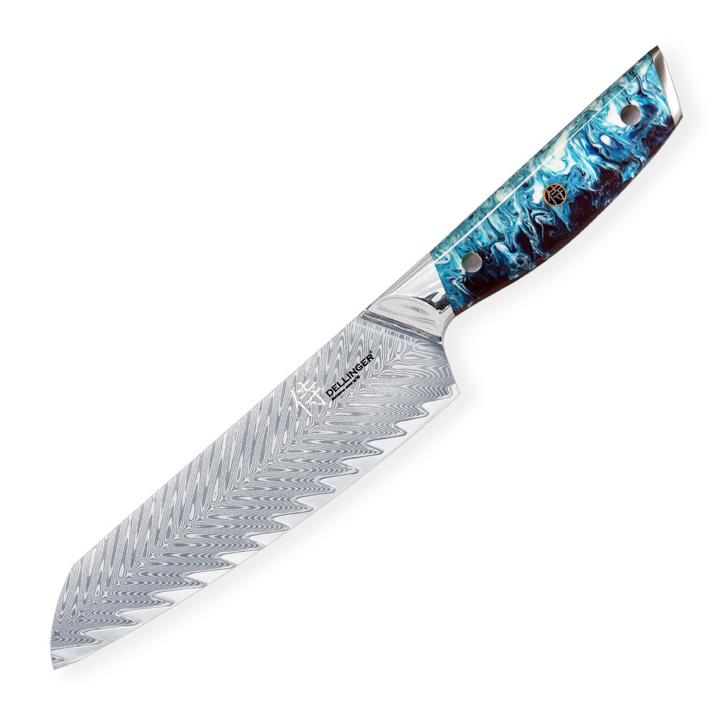 Santoku nôž RESIN FUTURE 17 cm, modrá, Dellinger