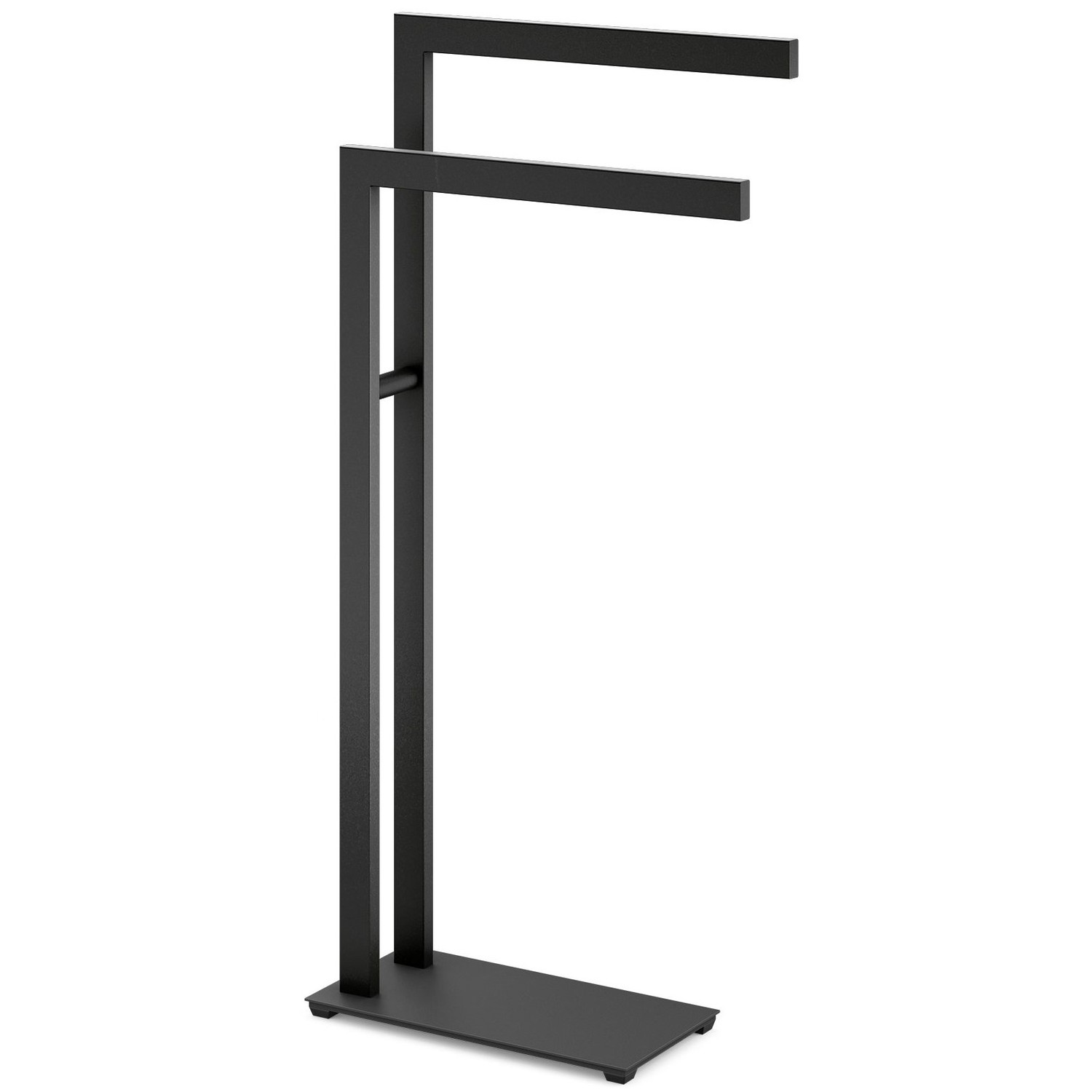 Stojan na uteráky LINEA 80 cm, dvojitý, čierna, nerezová oceľ, Zack