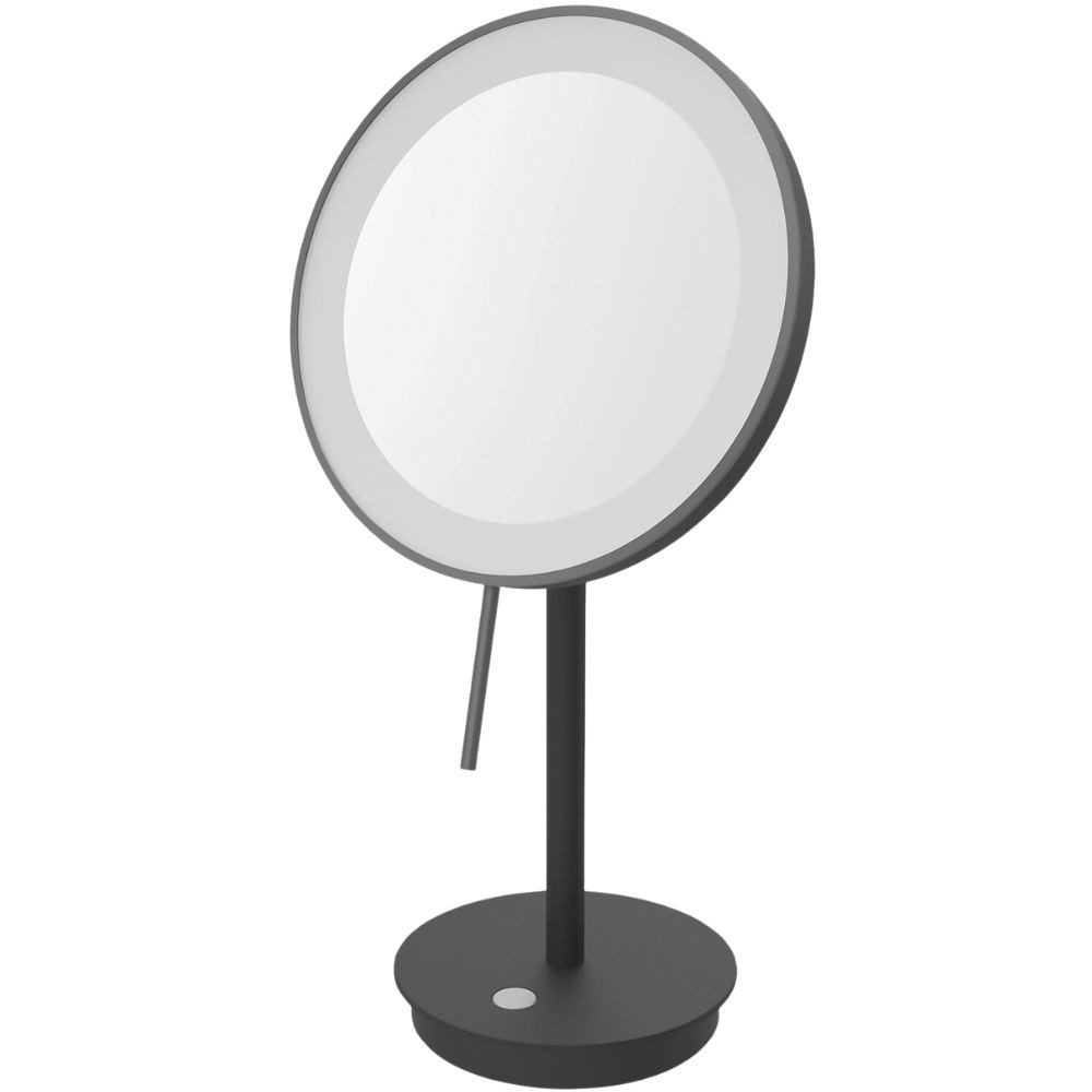 Kozmetické zrkadlo ALONA 20 cm, čierna, nerezová oceľ, Zack