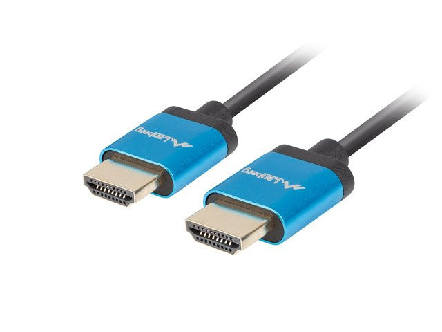 LANBERG HDMI M/M 2.0 kábel 1,8m 4K čierny, slim