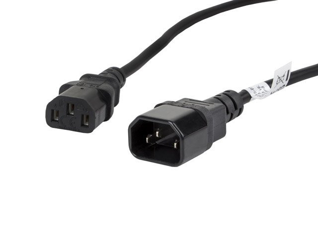 LANBERG IEC 320 C13 na C14 kábel 1.8M VDE čierny