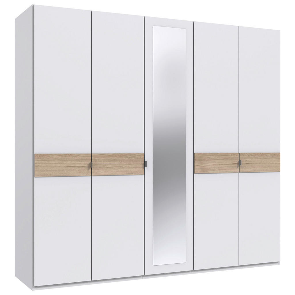 Boxxx SKRIŇA S OTOČNÝMI DVERAMI, biela, farby duba, farba hikórie, 225/208/58 cm