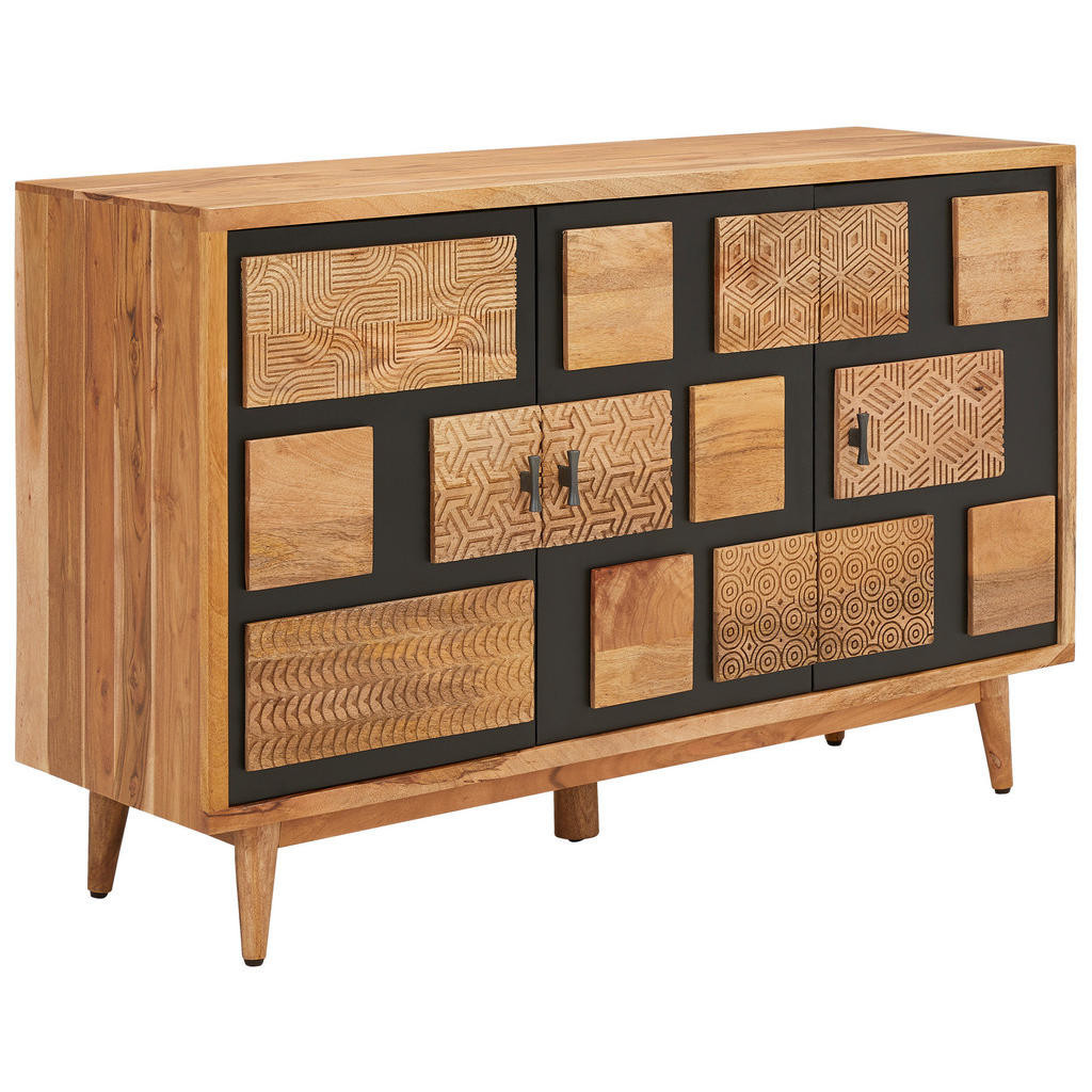 Livetastic ŠIROKÁ KOMODA, akácia, mangové drevo, prírodné farby, 130/82/42 cm