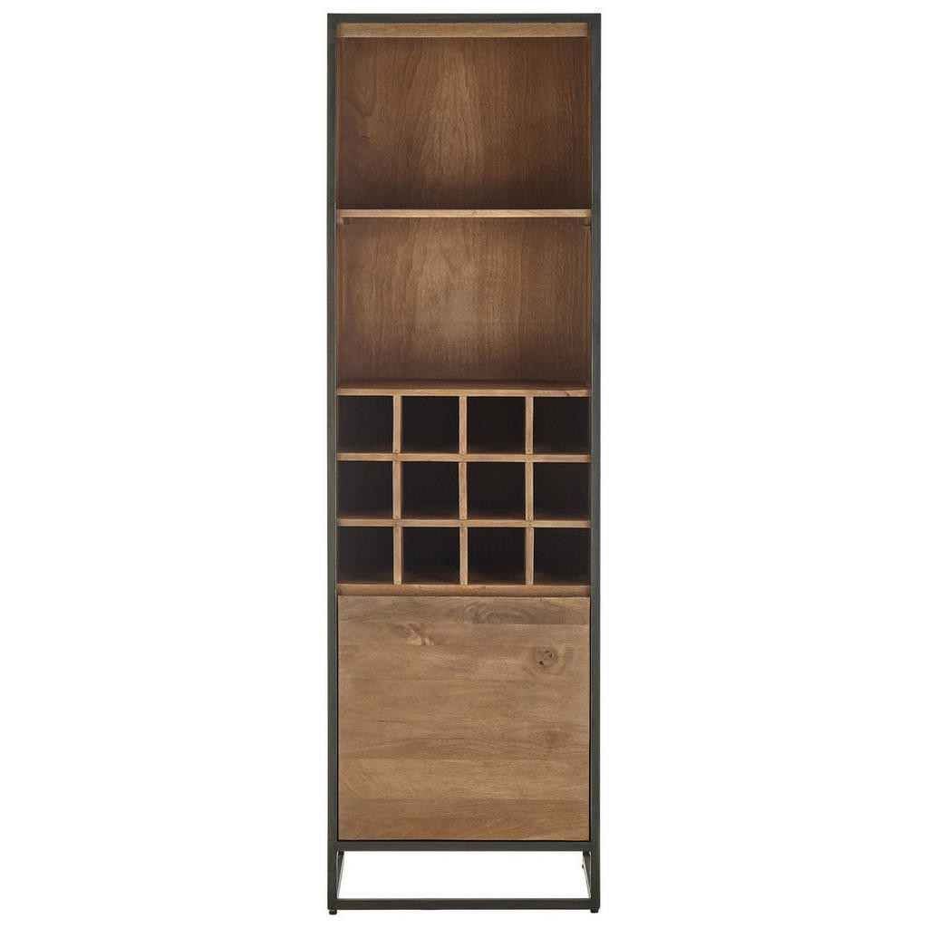 MID.YOU VYSOKÁ KOMODA, akácia, čierna, farby vlašského orecha, 57/187/40 cm