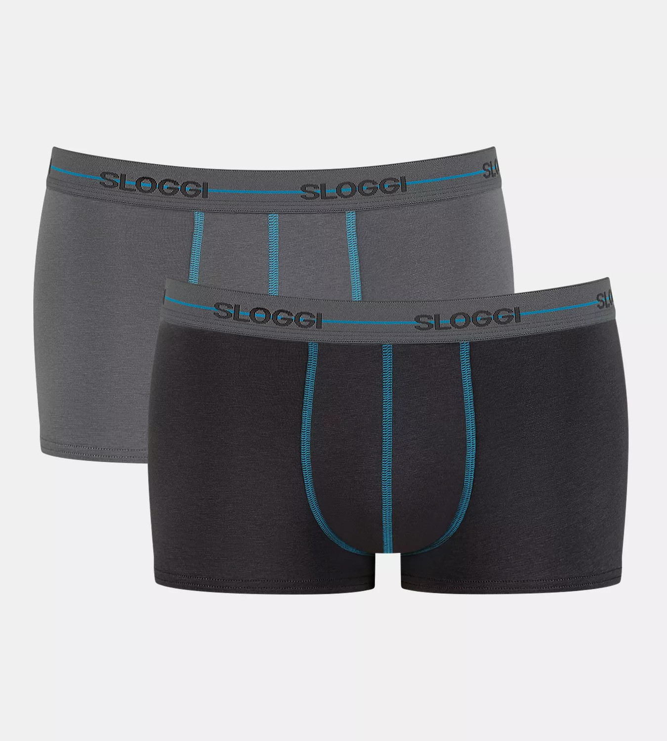 Pánske boxerky Štart Hipster C2P box - BROWN - LIGHT COMBINATION - šedá - čierna M003 - SLOGGI BROWN - LIGHT COMBINATION 5