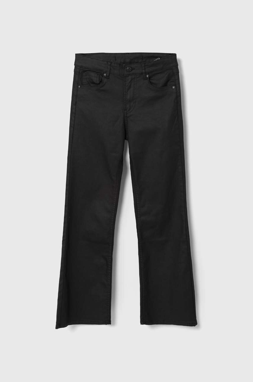 Detské nohavice Pepe Jeans čierna farba, jednofarebné