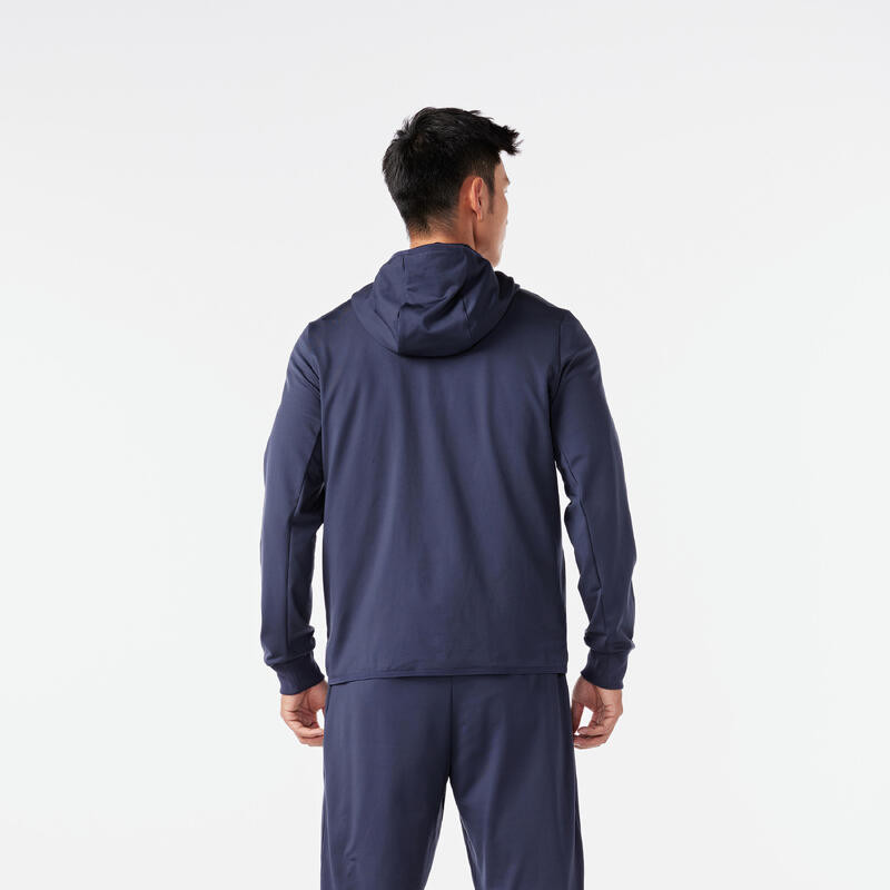 Pánska bunda Run 100 Warm modrá