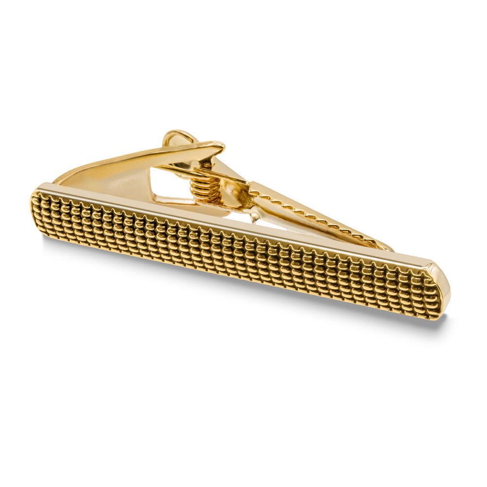 Pánska zlato-strieborná spona na kravatu 15806