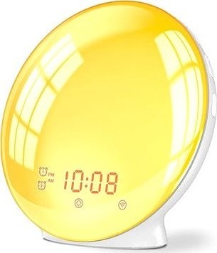 iQtech SmartLife Wi-Fi Budík so simuláciou východu slnka a FM Rádio
