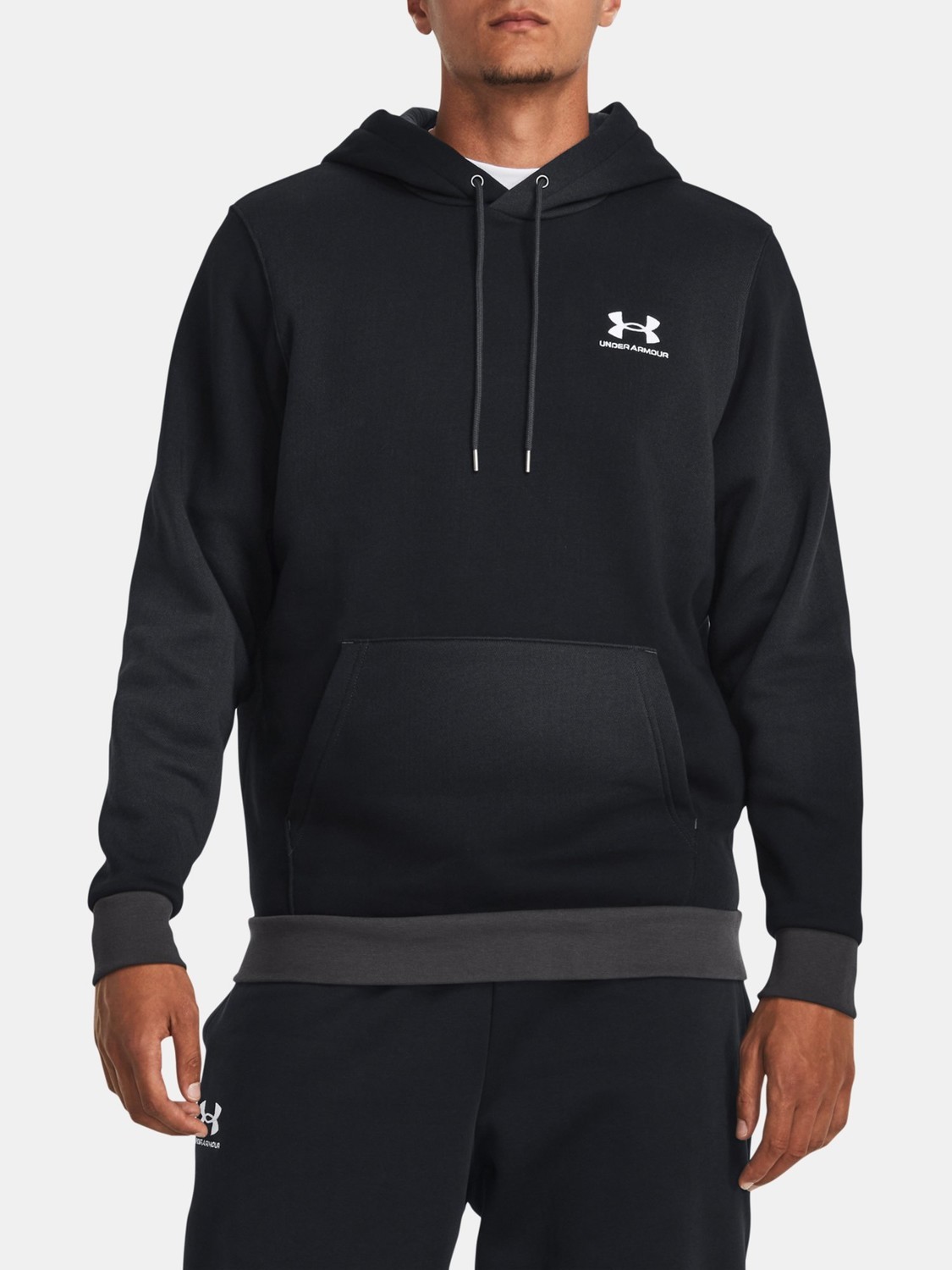 Under Armour Sweatshirt UA Essential Flc Novelty HD-BLK - Men