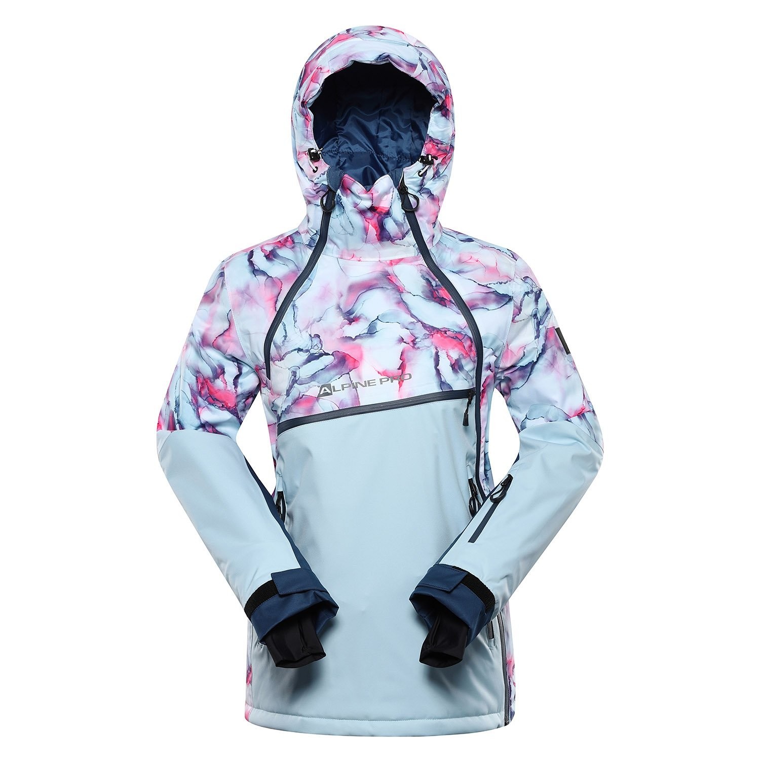 Women's ski jacket with ptx membrane ALPINE PRO OMEQA aquamarine variant pb