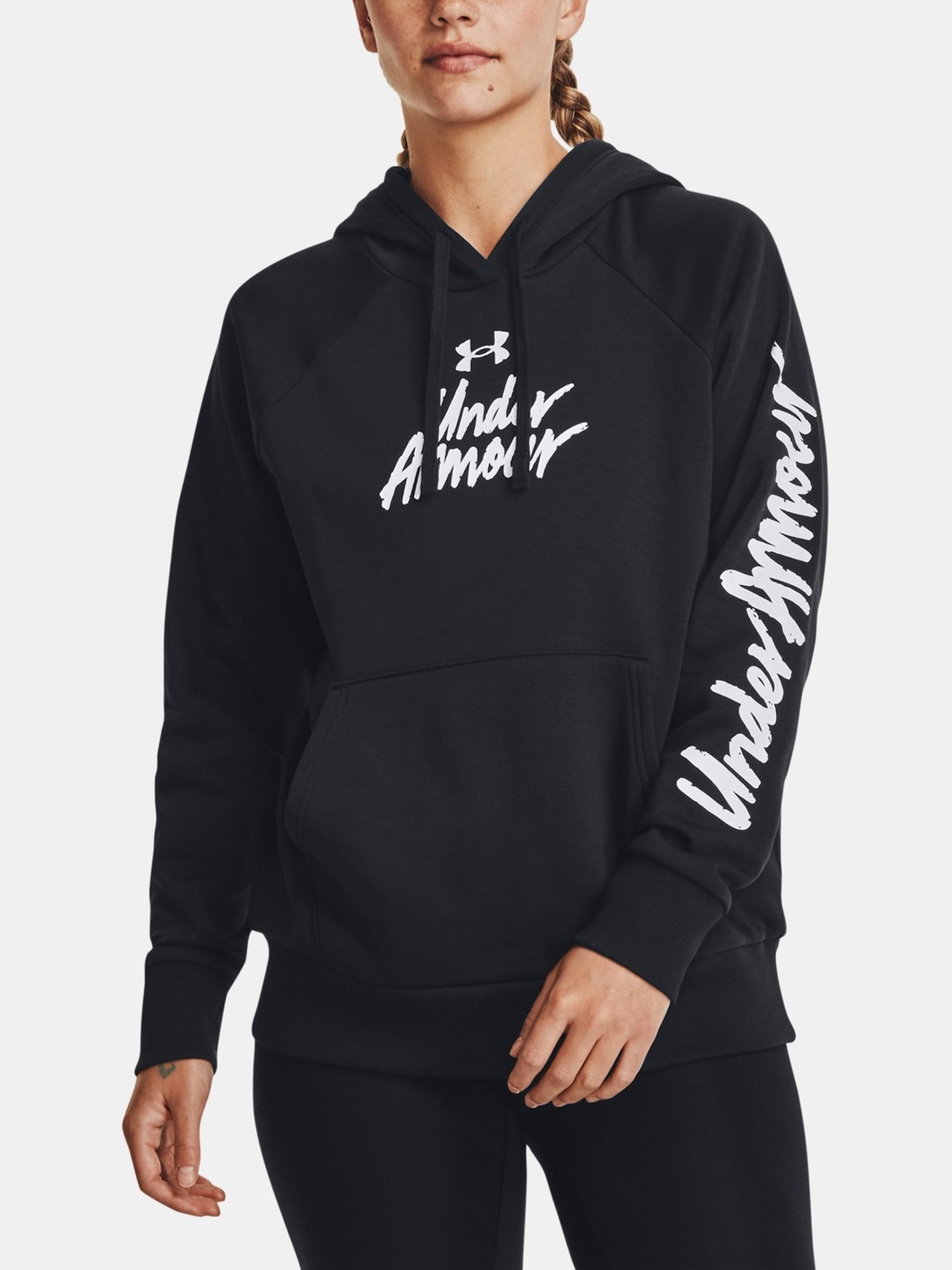 Under Armour Sweatshirt UA Rival Fleece Graphic Hdy-BLK - Women