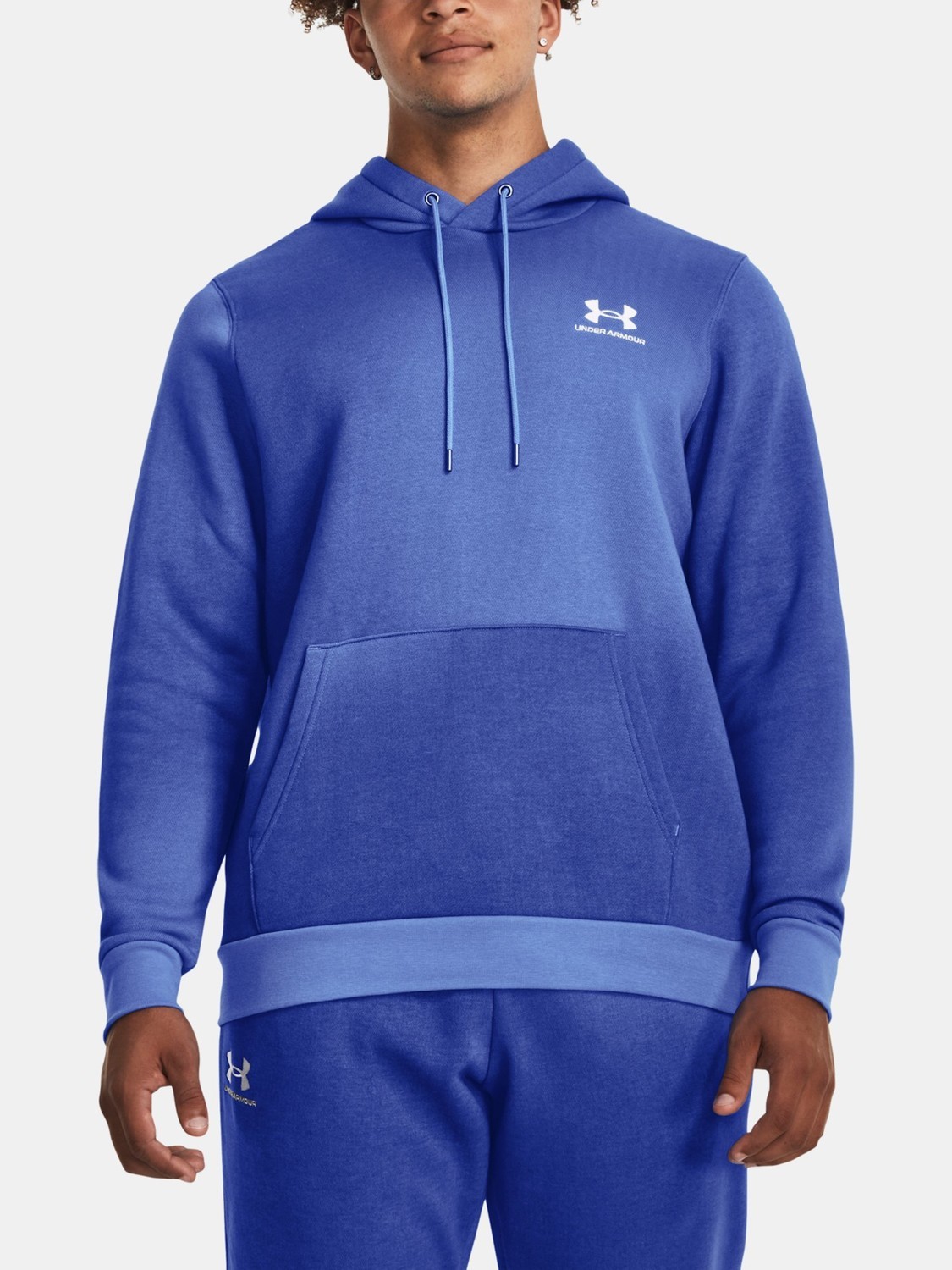 Under Armour Sweatshirt UA Essential Flc Novelty HD-BLU - Men's