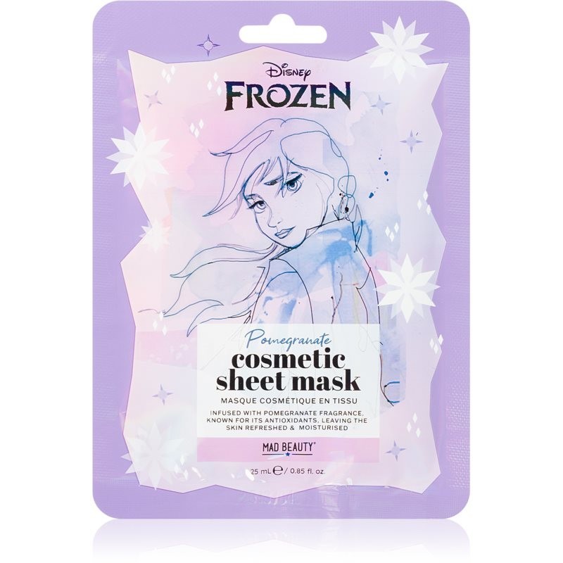 Mad Beauty Frozen Anna plátenná maska s rozjasňujúcim a hydratačným účinkom 25 ml