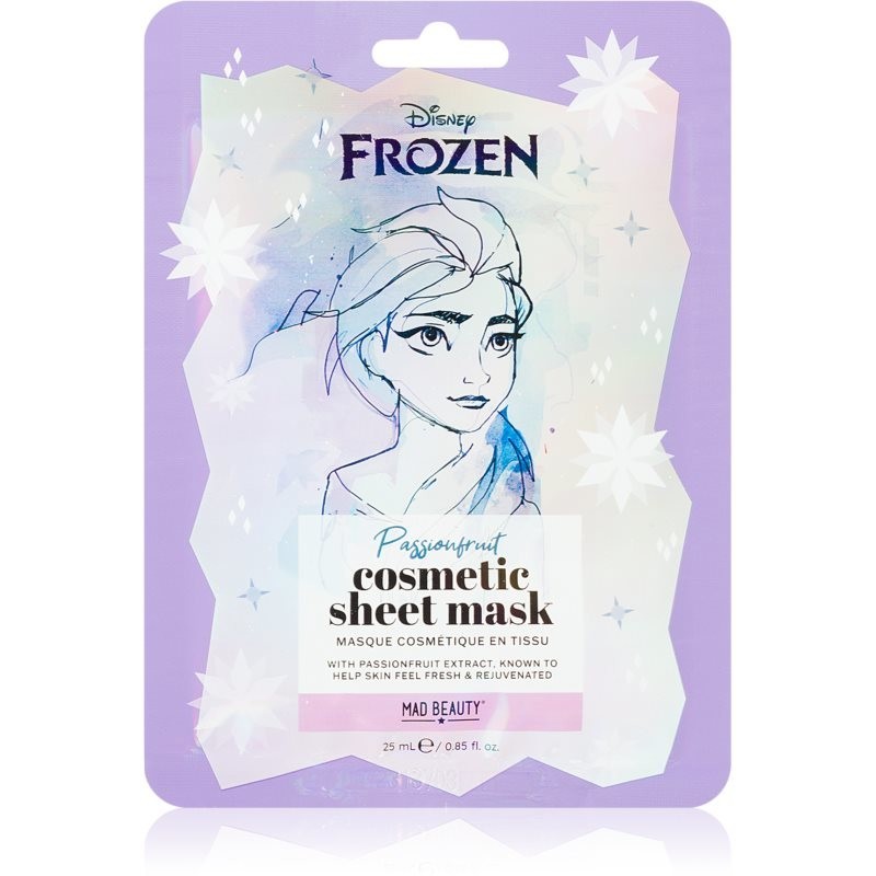 Mad Beauty Frozen Elsa plátenná maska s rozjasňujúcim a hydratačným účinkom 25 ml