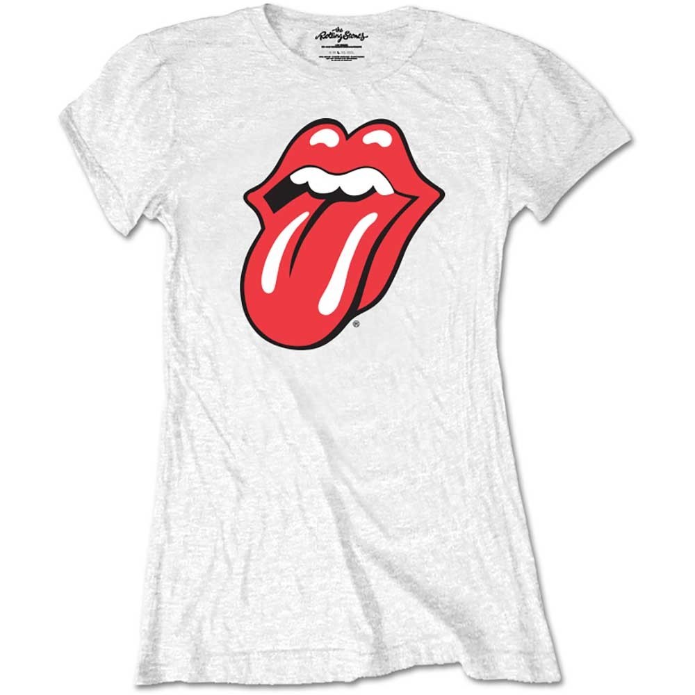 The Rolling Stones tričko Classic Tongue Biela S