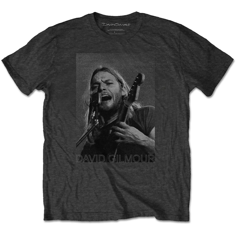 David Gilmour tričko On Microphone Half-tone Šedá S