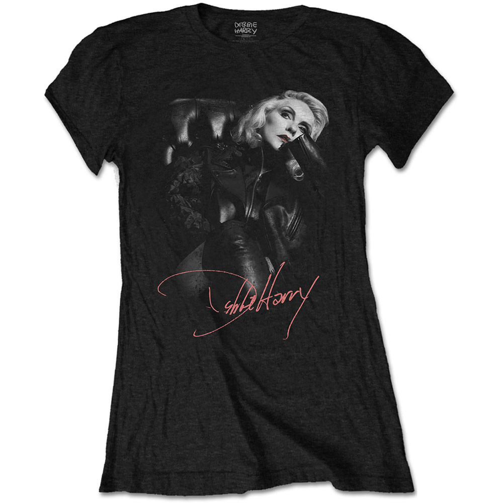 Debbie Harry tričko Leather Girl Čierna S