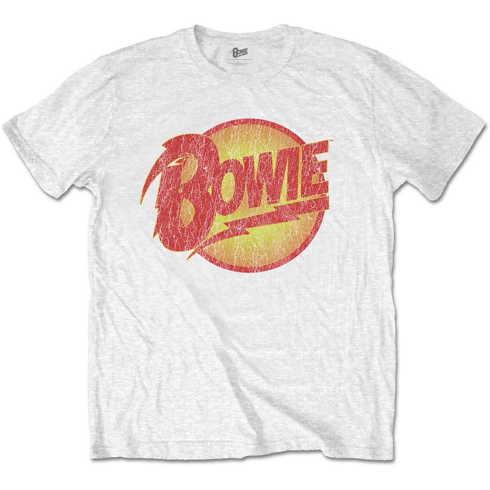 David Bowie tričko Vintage Diamond Dogs Logo Biela S