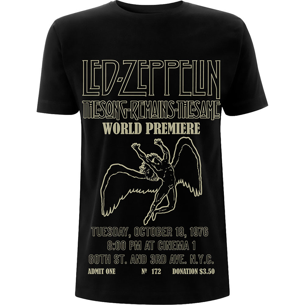 Led Zeppelin tričko TSRTS World Premier Čierna S